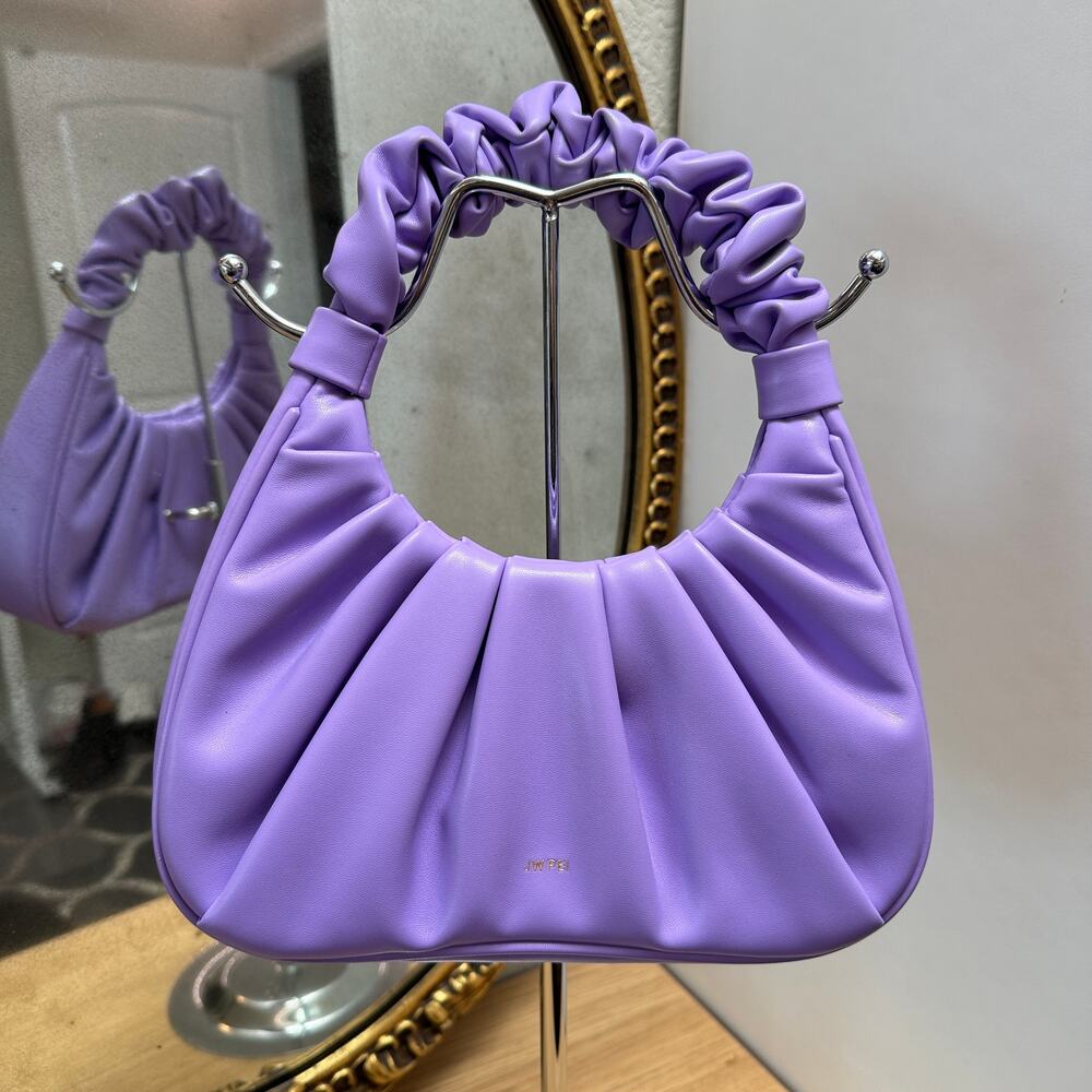 JW PEI Lavender Ruched Shoulder Bag